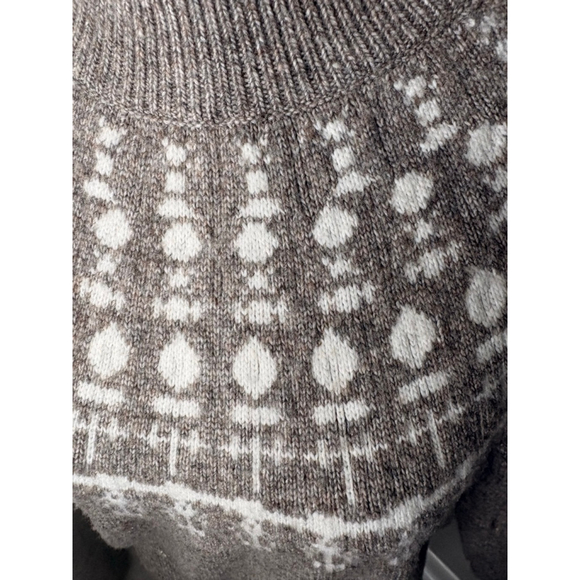 Free Assembly Taupe Fair Isle Turtleneck Sweater XS - Picture 2 of 5